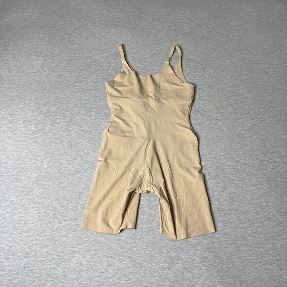 Maidenform Shapewear Women’s Tan Slimming Faja Bodysuit Romper - Picture 3 of 6